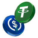 USDT and USDC stablecoin symbols