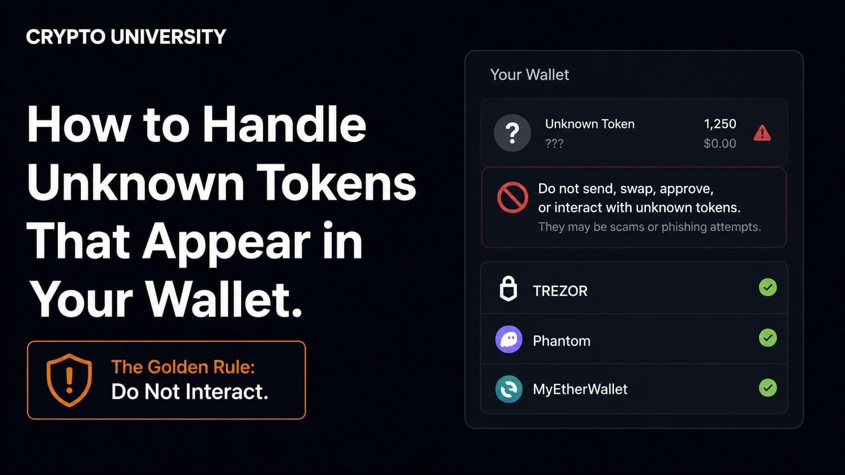 How to Handle Unknown Tokens That Appear in Your Wallet