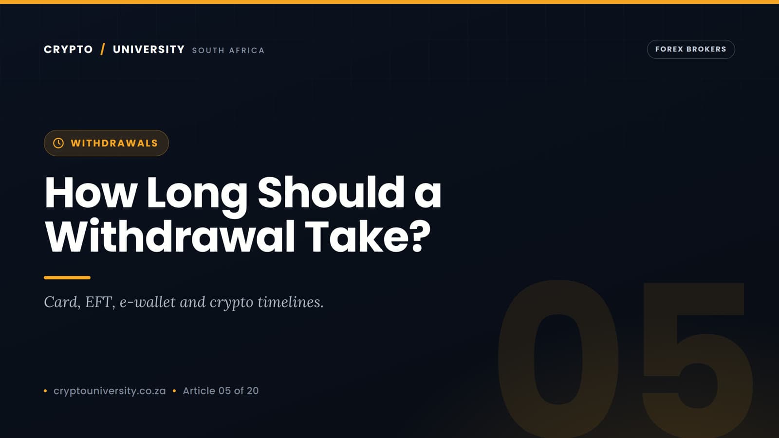 How Long Should a Forex Broker Withdrawal Take in South Africa?