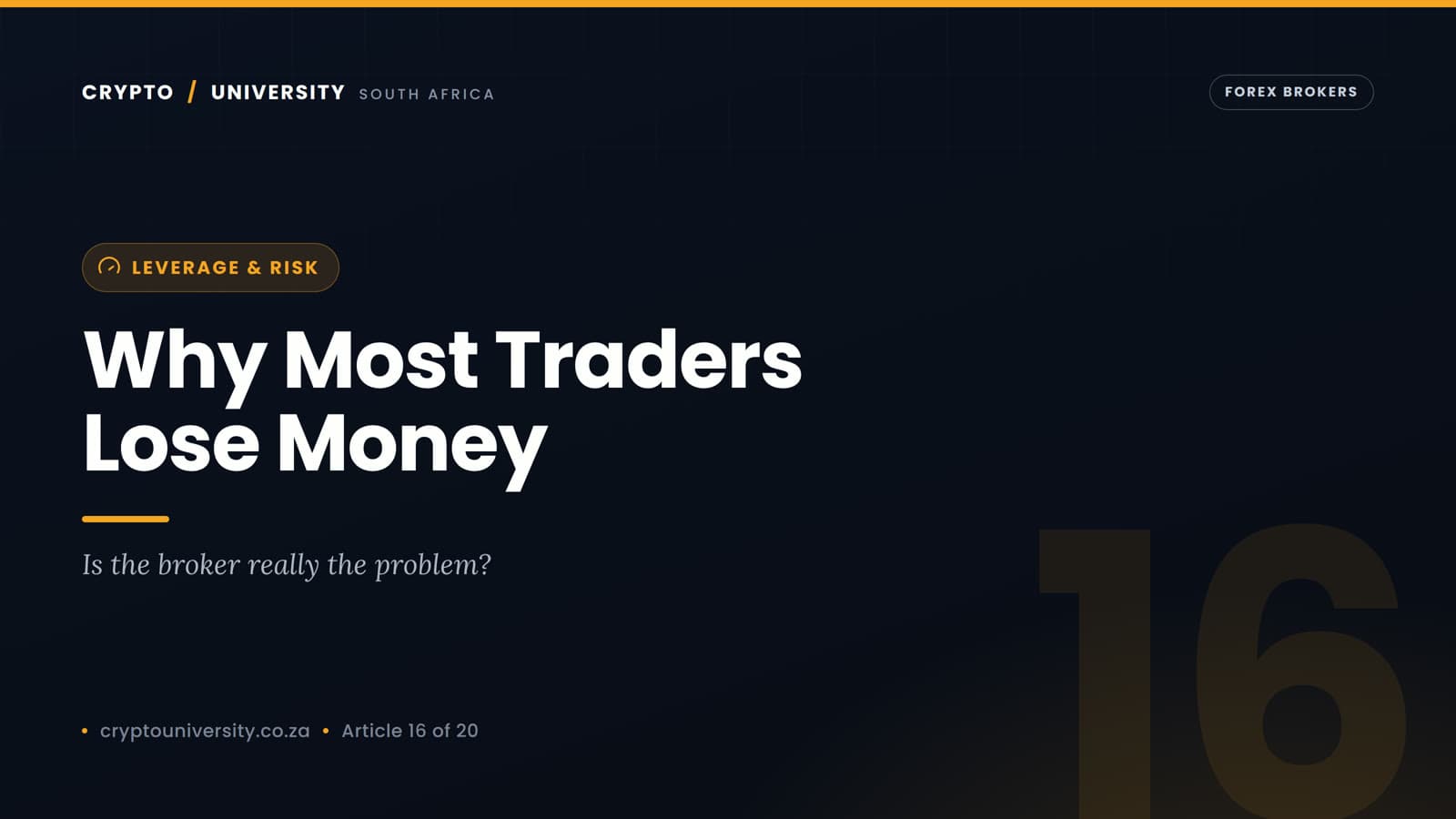 Why Most Forex Traders Lose Money: Is the Broker Really the Problem?