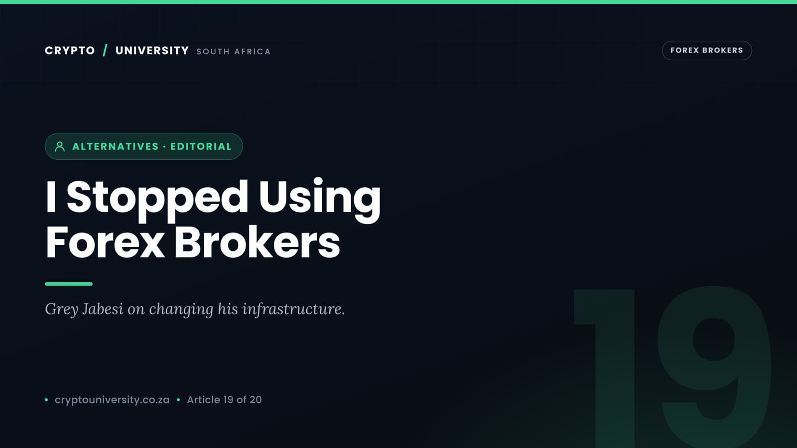 I Stopped Using Forex Brokers: Here's What Changed