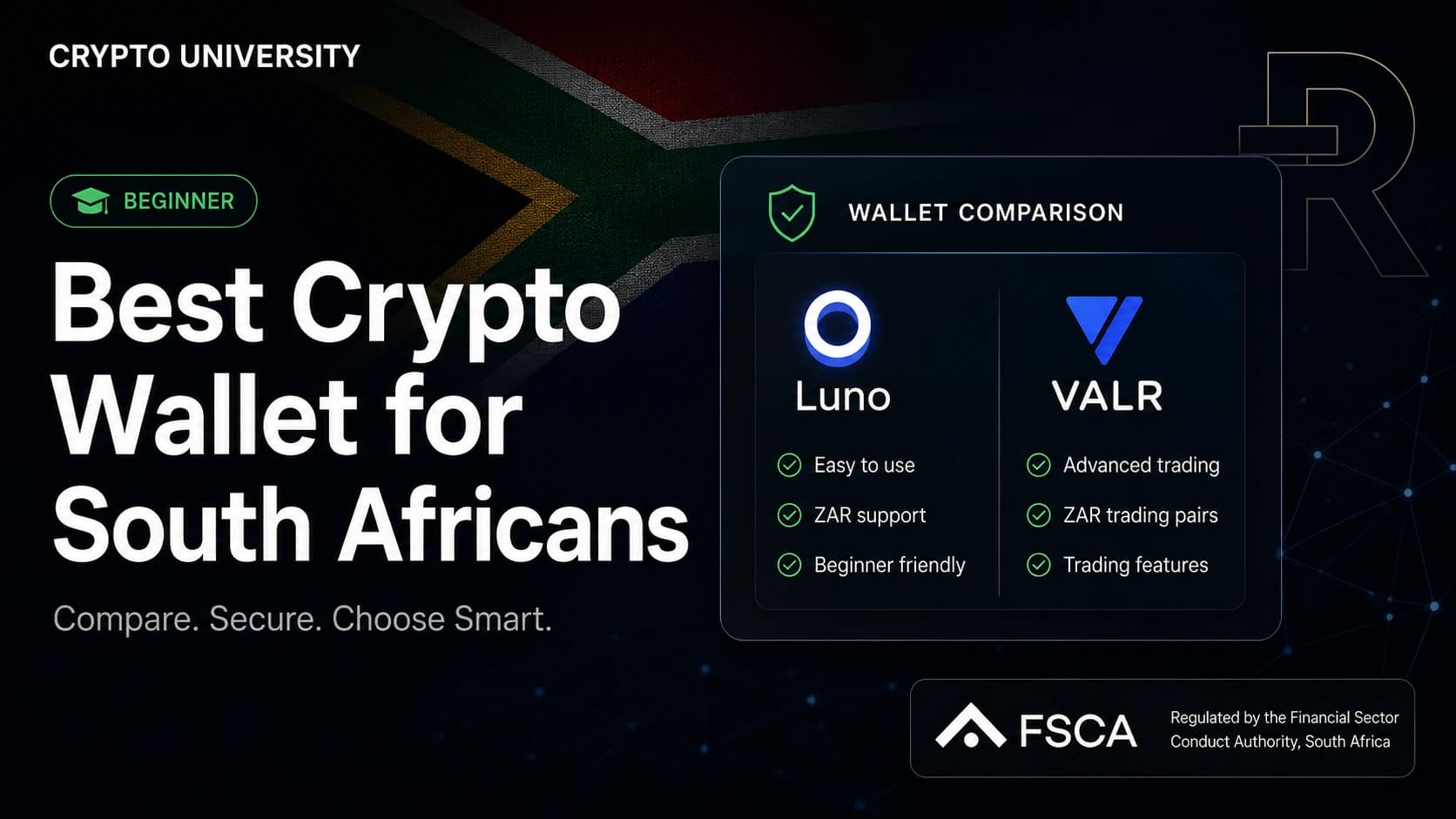 Crypto wallet comparison for South Africans covering exchange, software and hardware wallets