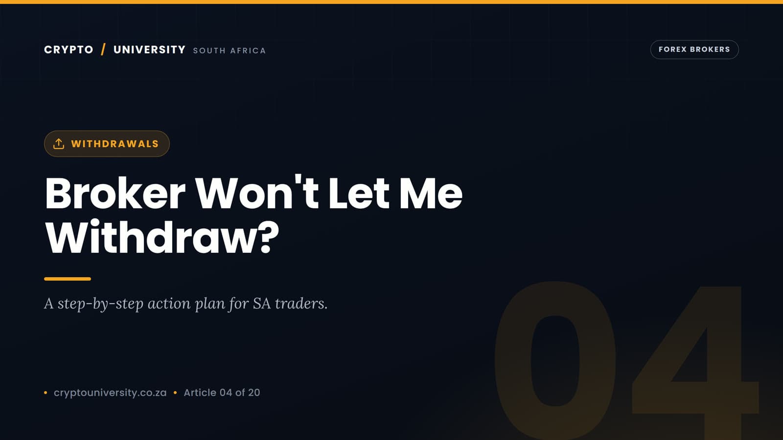 Broker Won't Let Me Withdraw My Money: What Should I Do?