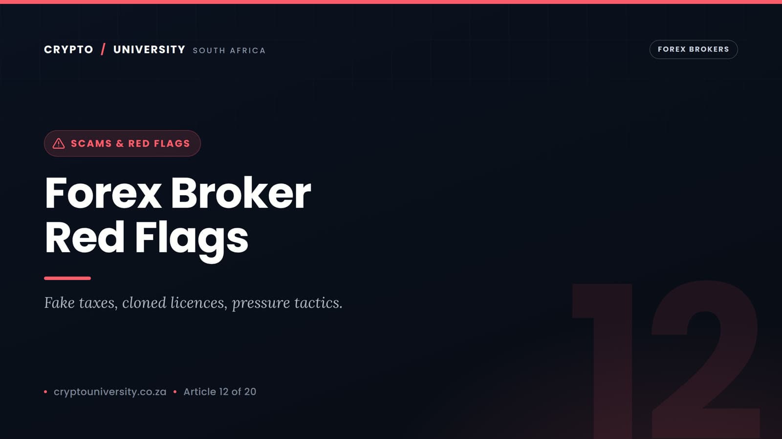 The Biggest Forex Broker Red Flags South Africans Should Know