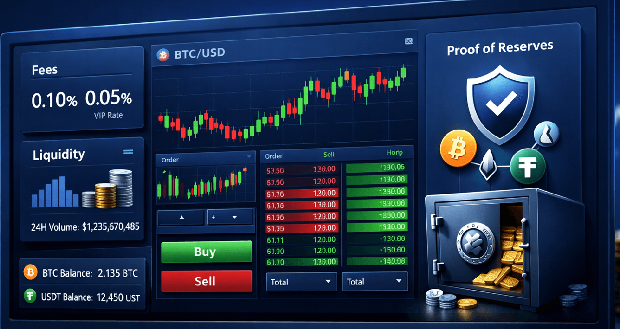 How to Choose a Crypto Exchange: Fees, Liquidity, Proof of Reserves