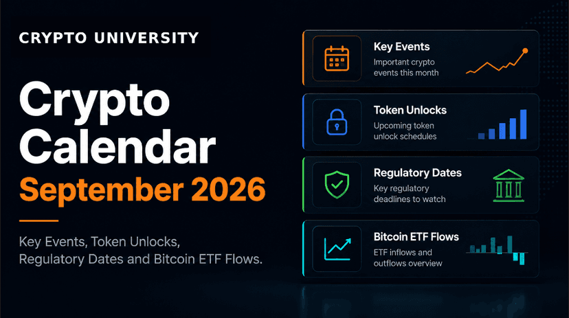 Crypto Calendar September 2026: Key Events, Token Unlocks, Regulatory Dates and Bitcoin ETF Flows