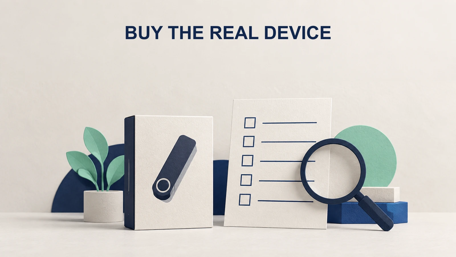 Hardware wallet authenticity and safe setup checks.