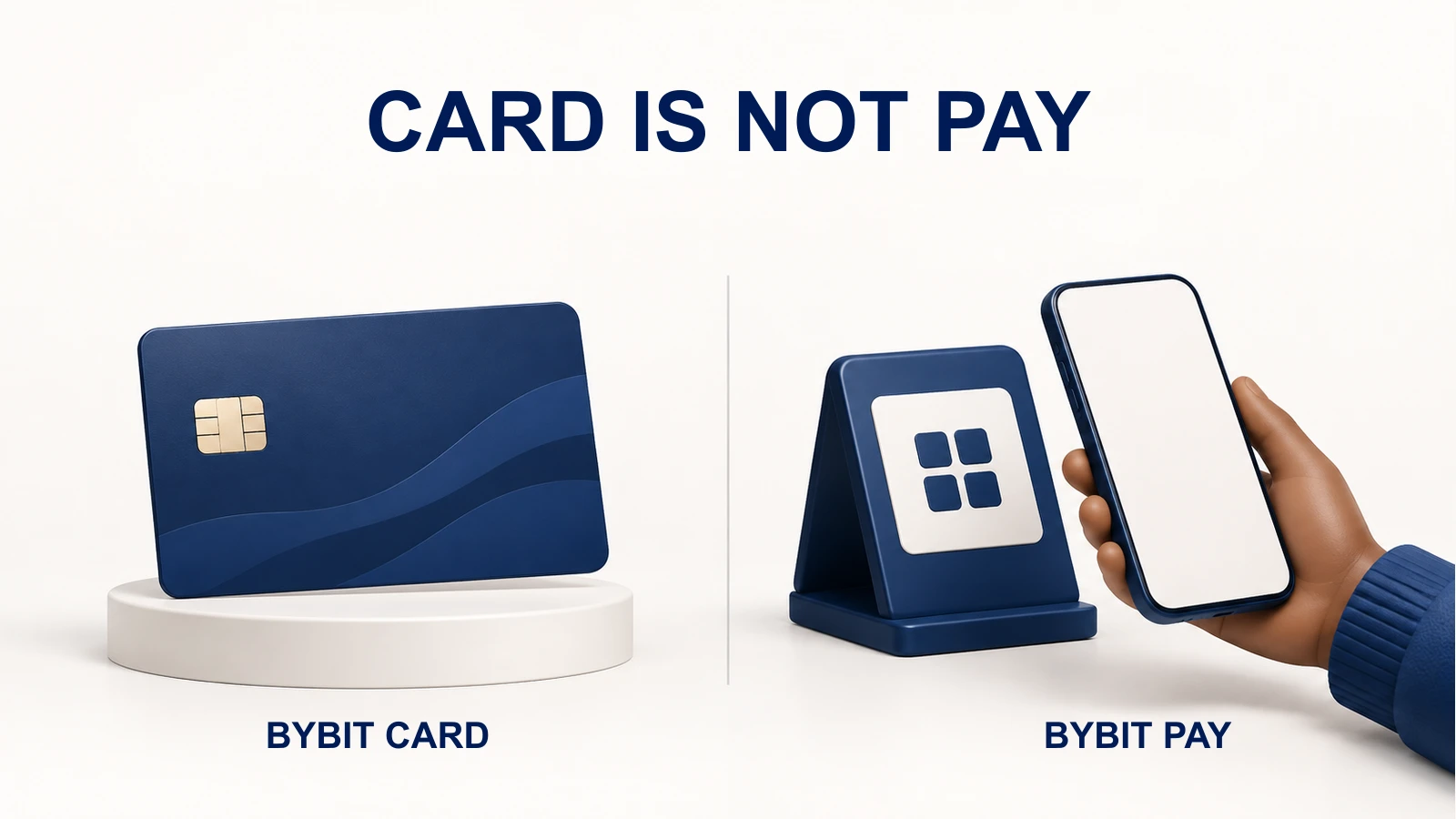 A generic card and a phone scan-payment scene labelled Bybit Card and Bybit Pay.