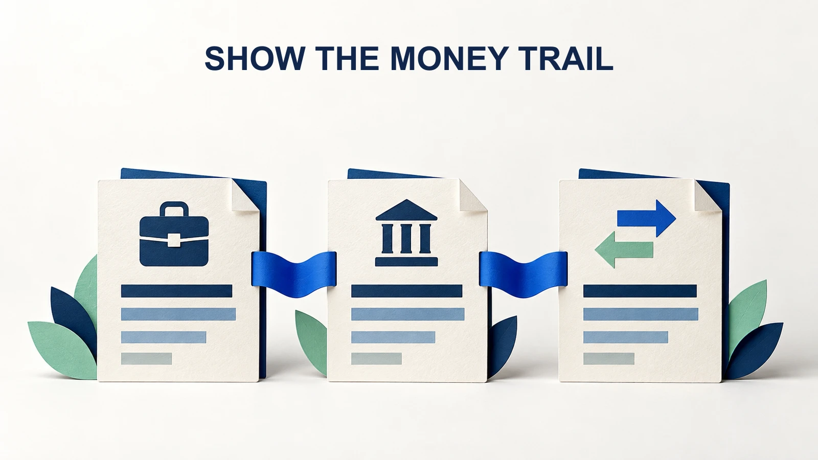 Documents showing the origin and movement of legitimate funds.