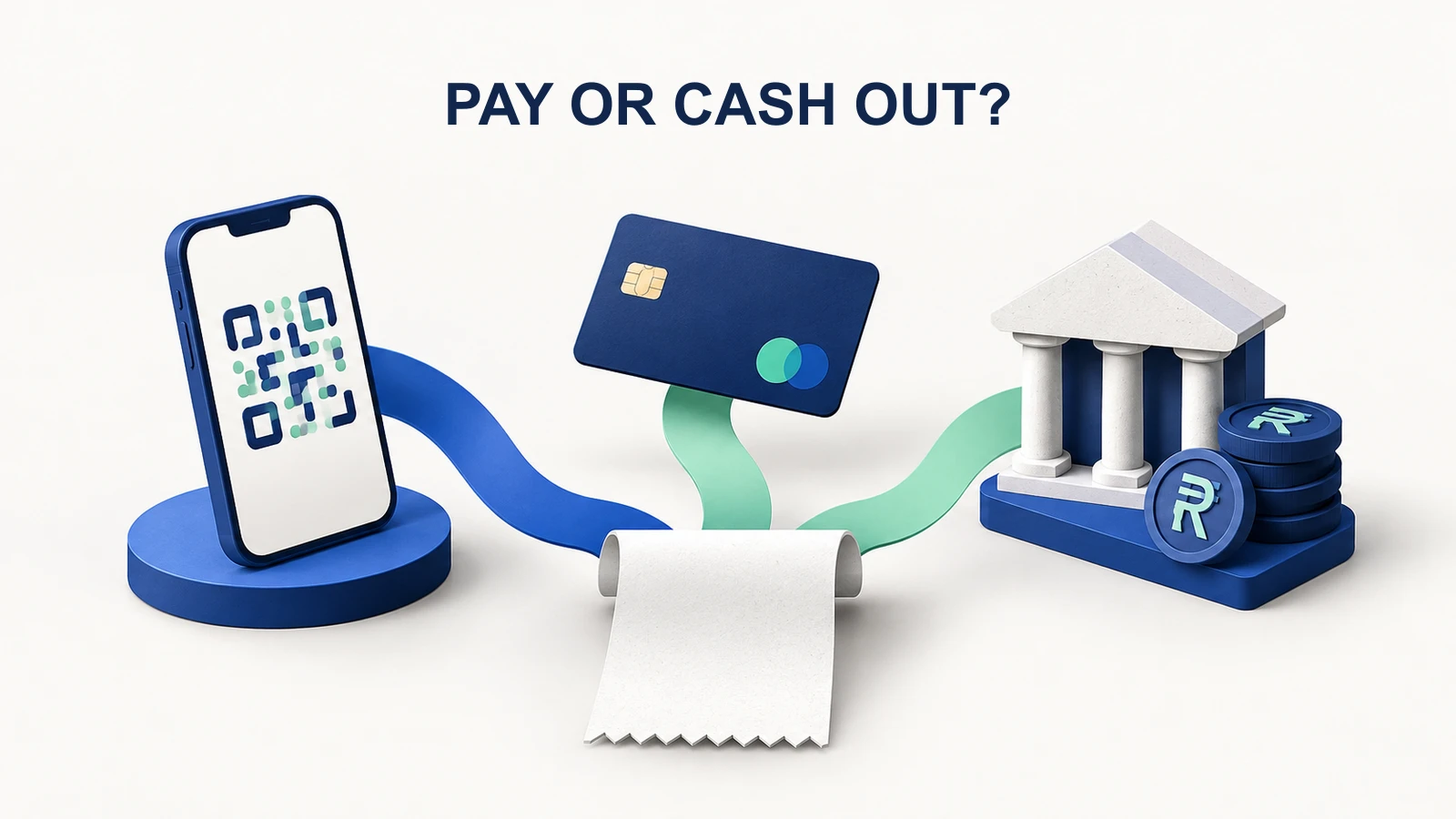 Three routes to paying the same rand-denominated purchase.